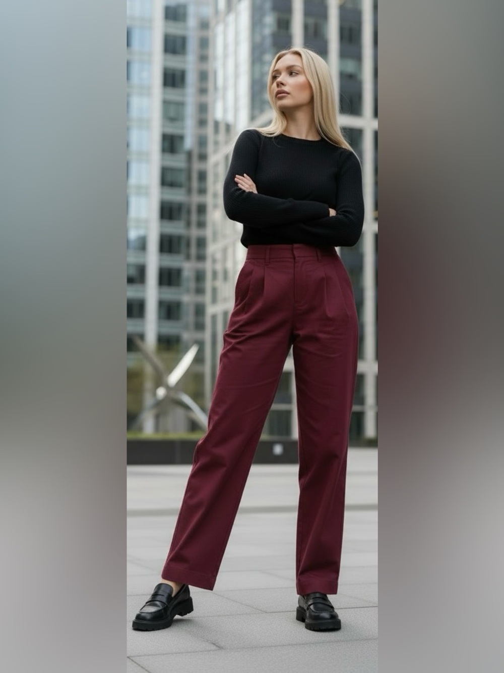 NWT! A New Day Women's High-Rise Pleat Front Chino Pants Size 10 - Picture 3 of 9